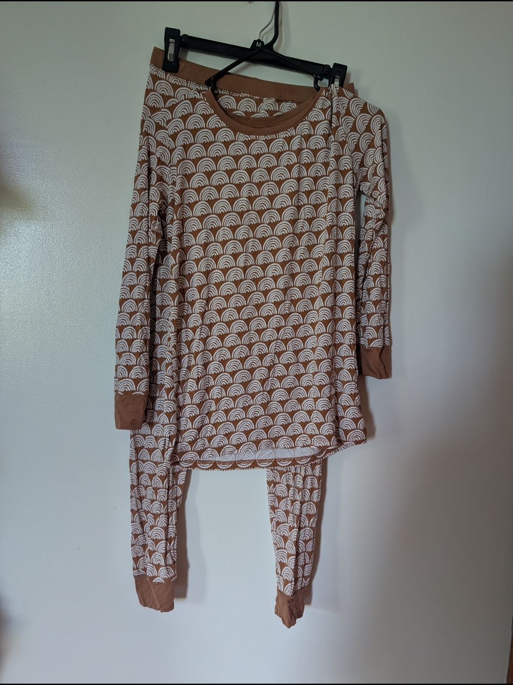 Little Sleepies Brown and White Rainbow Arch Two-Piece Pajama Set